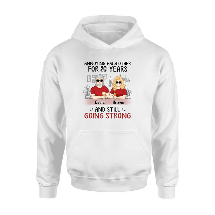 Personalized Couple Shirt/Hoodie - Best Gift Idea For Couple/Husband/Father's Day - Annoying Each Other For 20 Years And Still Going Strong