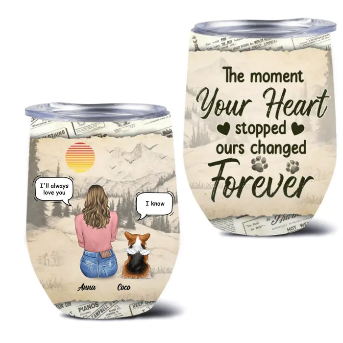 Personalized Memorial Dog Wine Tumbler - Memorial Gift For Dog Lover
