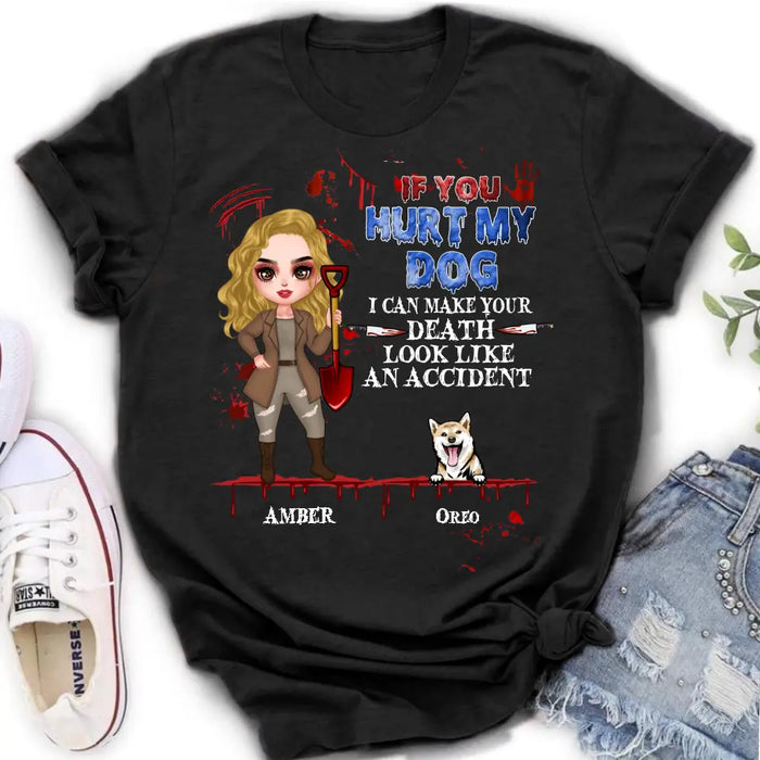 Personalized Halloween Shirt/Hoodie - Up to 5 Pets - Halloween Gift Idea for Dog/Cat Lovers - If You Hurt My Dog/Cat I Can Make Your Death Look Like An Accident