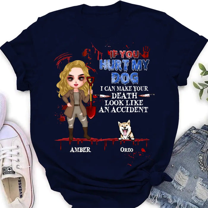 Personalized Halloween Shirt/Hoodie - Up to 5 Pets - Halloween Gift Idea for Dog/Cat Lovers - If You Hurt My Dog/Cat I Can Make Your Death Look Like An Accident