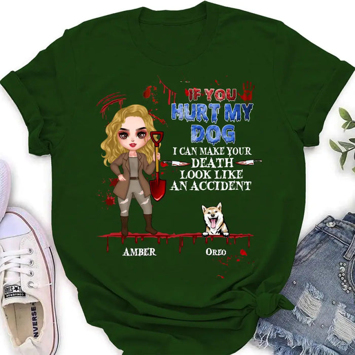 Personalized Halloween Shirt/Hoodie - Up to 5 Pets - Halloween Gift Idea for Dog/Cat Lovers - If You Hurt My Dog/Cat I Can Make Your Death Look Like An Accident