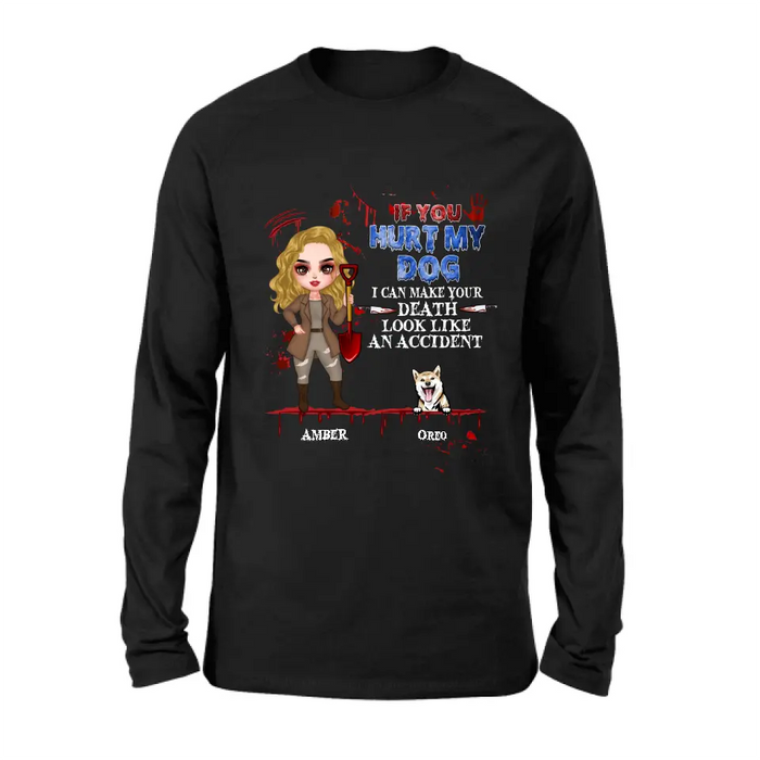 Personalized Halloween Shirt/Hoodie - Up to 5 Pets - Halloween Gift Idea for Dog/Cat Lovers - If You Hurt My Dog/Cat I Can Make Your Death Look Like An Accident