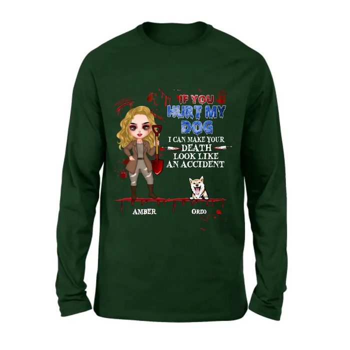 Personalized Halloween Shirt/Hoodie - Up to 5 Pets - Halloween Gift Idea for Dog/Cat Lovers - If You Hurt My Dog/Cat I Can Make Your Death Look Like An Accident
