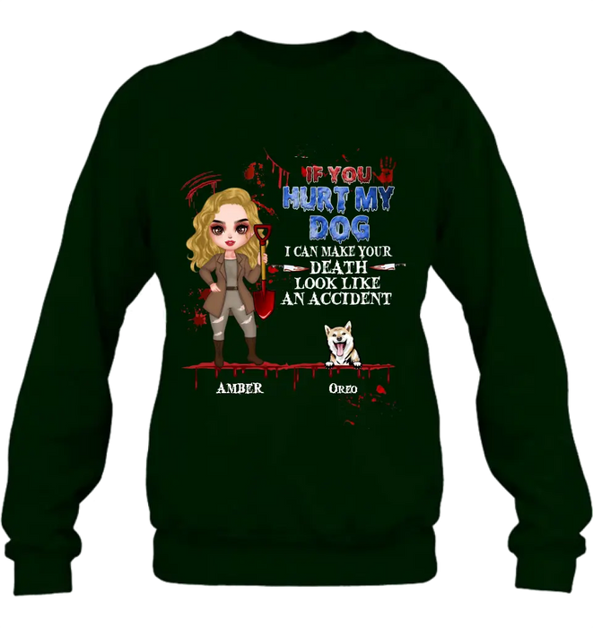 Personalized Halloween Shirt/Hoodie - Up to 5 Pets - Halloween Gift Idea for Dog/Cat Lovers - If You Hurt My Dog/Cat I Can Make Your Death Look Like An Accident