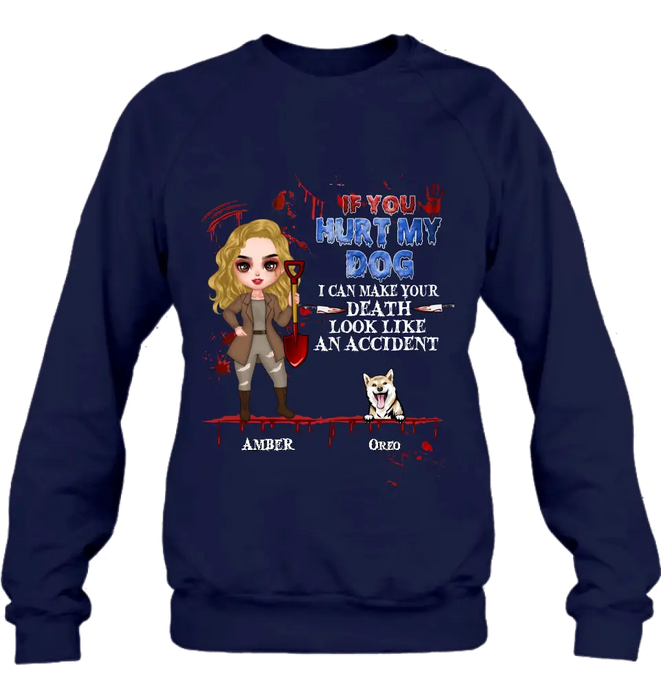 Personalized Halloween Shirt/Hoodie - Up to 5 Pets - Halloween Gift Idea for Dog/Cat Lovers - If You Hurt My Dog/Cat I Can Make Your Death Look Like An Accident