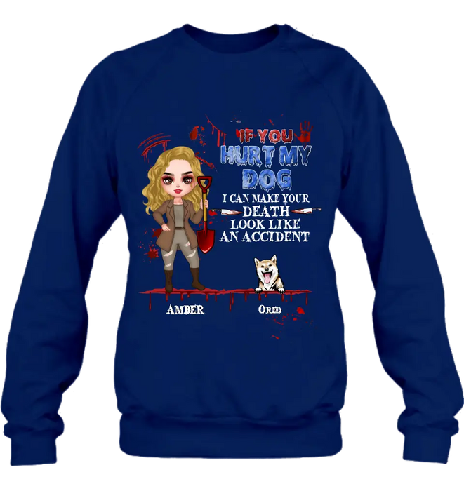 Personalized Halloween Shirt/Hoodie - Up to 5 Pets - Halloween Gift Idea for Dog/Cat Lovers - If You Hurt My Dog/Cat I Can Make Your Death Look Like An Accident
