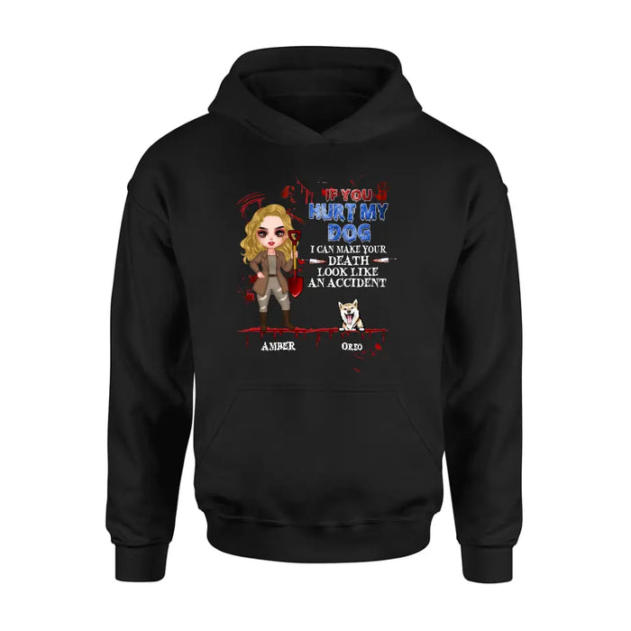 Personalized Halloween Shirt/Hoodie - Up to 5 Pets - Halloween Gift Idea for Dog/Cat Lovers - If You Hurt My Dog/Cat I Can Make Your Death Look Like An Accident