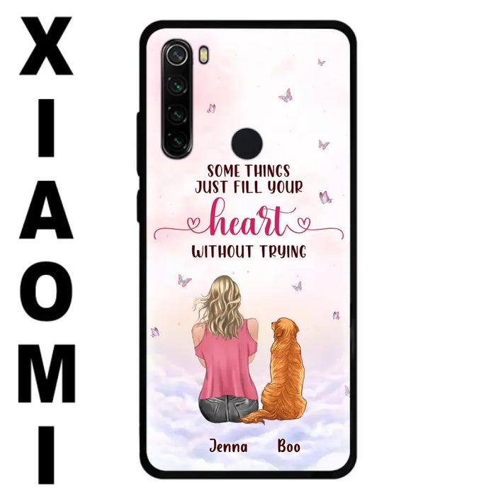 Personalized Dog Mom Phone Case - Up to 5 Dogs - Gift Idea For Dog Lovers - Some Things Just Fill Your Heart Without Trying - Case for iPhone/Samsung - Case for Xiaomi/Huawei/Oppo