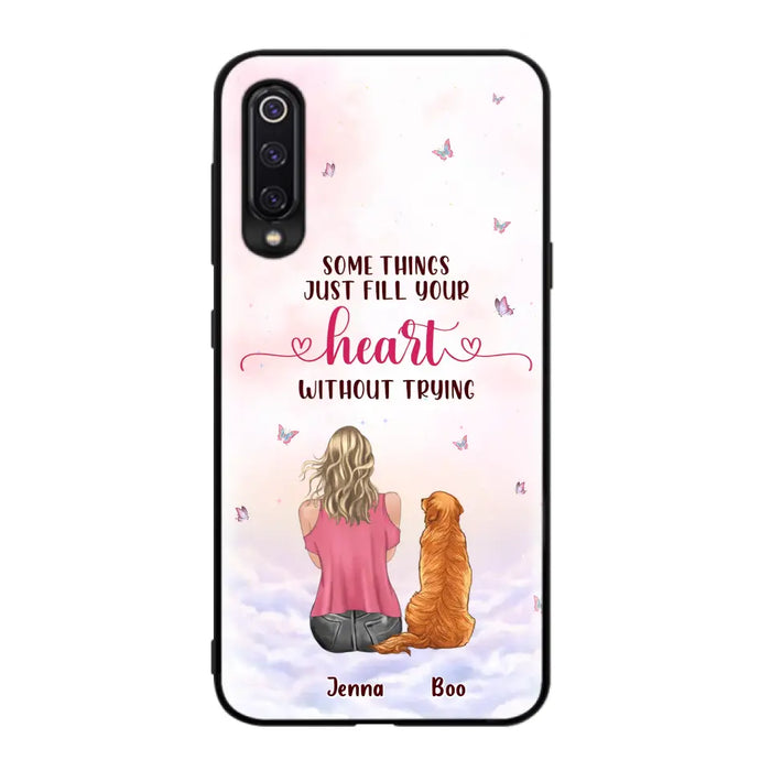 Personalized Dog Mom Phone Case - Up to 5 Dogs - Gift Idea For Dog Lovers - Some Things Just Fill Your Heart Without Trying - Case for iPhone/Samsung - Case for Xiaomi/Huawei/Oppo