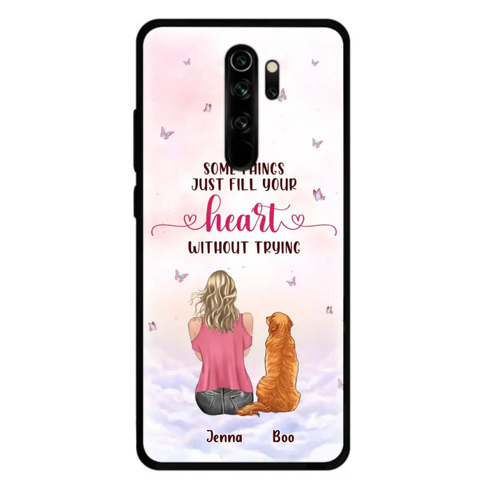 Personalized Dog Mom Phone Case - Up to 5 Dogs - Gift Idea For Dog Lovers - Some Things Just Fill Your Heart Without Trying - Case for iPhone/Samsung - Case for Xiaomi/Huawei/Oppo