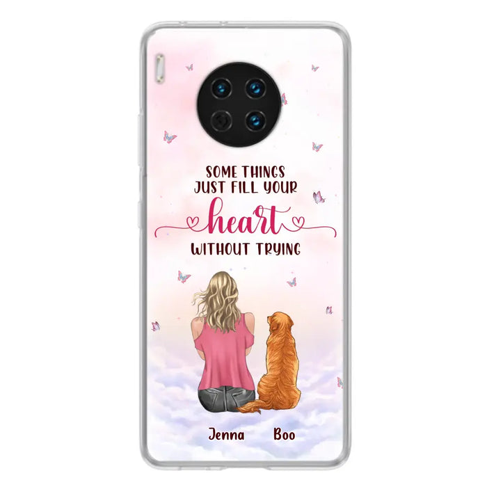 Personalized Dog Mom Phone Case - Up to 5 Dogs - Gift Idea For Dog Lovers - Some Things Just Fill Your Heart Without Trying - Case for iPhone/Samsung - Case for Xiaomi/Huawei/Oppo