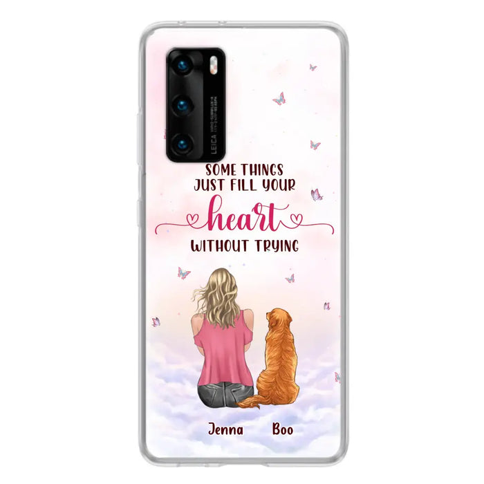 Personalized Dog Mom Phone Case - Up to 5 Dogs - Gift Idea For Dog Lovers - Some Things Just Fill Your Heart Without Trying - Case for iPhone/Samsung - Case for Xiaomi/Huawei/Oppo
