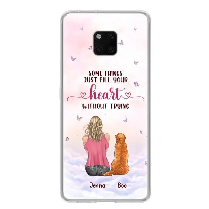 Personalized Dog Mom Phone Case - Up to 5 Dogs - Gift Idea For Dog Lovers - Some Things Just Fill Your Heart Without Trying - Case for iPhone/Samsung - Case for Xiaomi/Huawei/Oppo