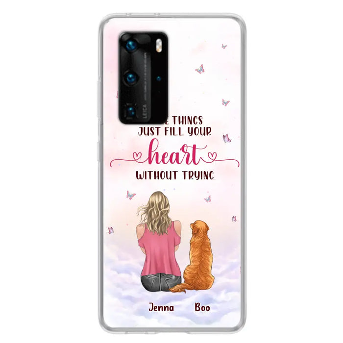 Personalized Dog Mom Phone Case - Up to 5 Dogs - Gift Idea For Dog Lovers - Some Things Just Fill Your Heart Without Trying - Case for iPhone/Samsung - Case for Xiaomi/Huawei/Oppo