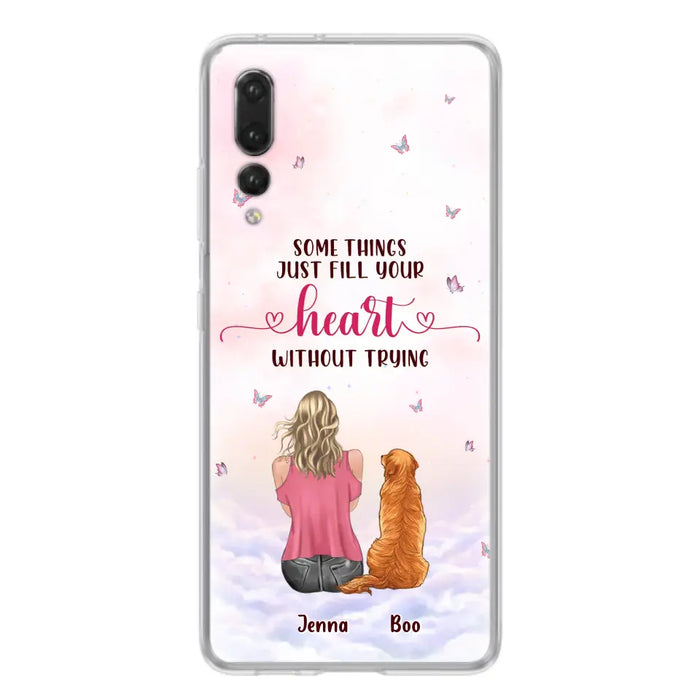 Personalized Dog Mom Phone Case - Up to 5 Dogs - Gift Idea For Dog Lovers - Some Things Just Fill Your Heart Without Trying - Case for iPhone/Samsung - Case for Xiaomi/Huawei/Oppo
