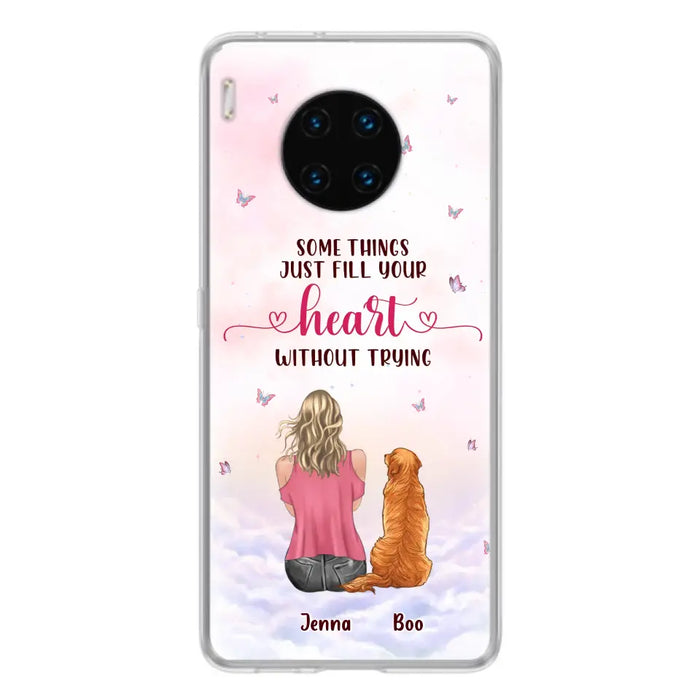 Personalized Dog Mom Phone Case - Up to 5 Dogs - Gift Idea For Dog Lovers - Some Things Just Fill Your Heart Without Trying - Case for iPhone/Samsung - Case for Xiaomi/Huawei/Oppo