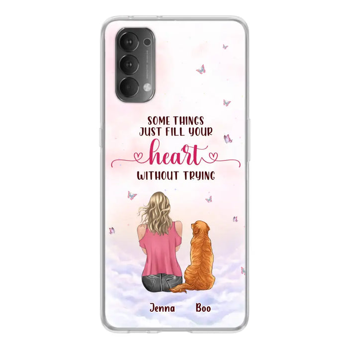 Personalized Dog Mom Phone Case - Up to 5 Dogs - Gift Idea For Dog Lovers - Some Things Just Fill Your Heart Without Trying - Case for iPhone/Samsung - Case for Xiaomi/Huawei/Oppo