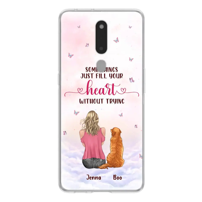 Personalized Dog Mom Phone Case - Up to 5 Dogs - Gift Idea For Dog Lovers - Some Things Just Fill Your Heart Without Trying - Case for iPhone/Samsung - Case for Xiaomi/Huawei/Oppo