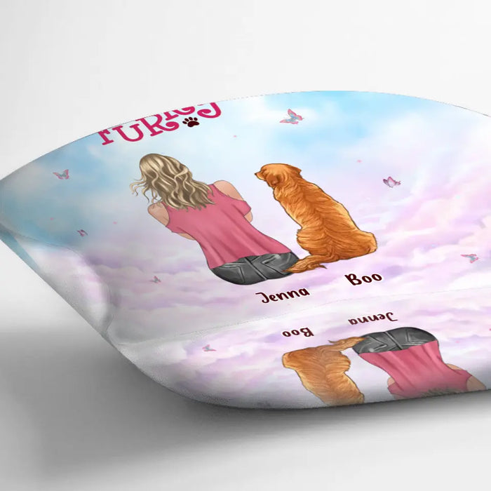 Personalized Dog Mom Pillow Cover/Quilt/Fleece Throw Blanket - Up to 5 Dogs - Gift Idea For Dog Lovers - The Best Things In Life Are Furry