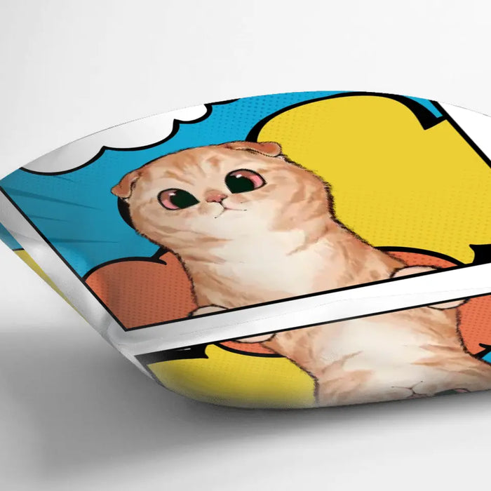 Personalized Pet Pillow Cover - Gift Idea For Dog/Cat Loves - Up to 6 Pets - Our House Our Couch You Go Sit Over There