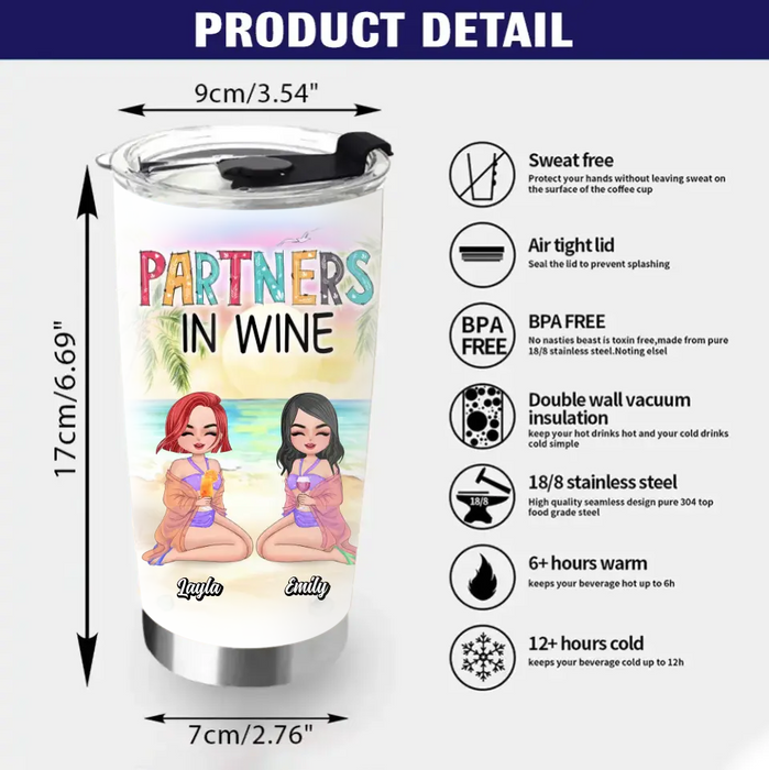 Personalized Best Friends Tumbler - Gift Idea For Besties/Friends/Summer Vacation - Up to 4 Girls - You Can't Sip With Us