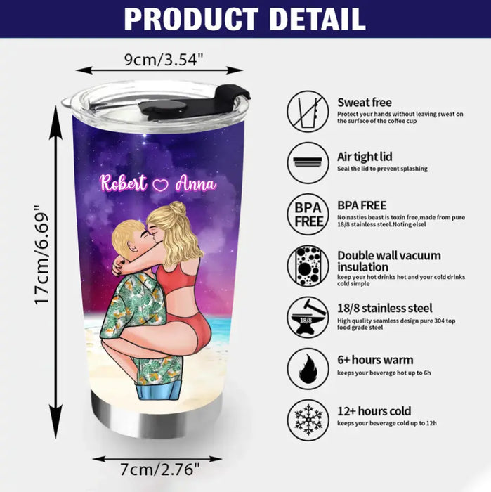 Personalized Couple Tumbler - Gift Idea For Couple - I Adore You And Love Every Part Of You Especially Your Butt