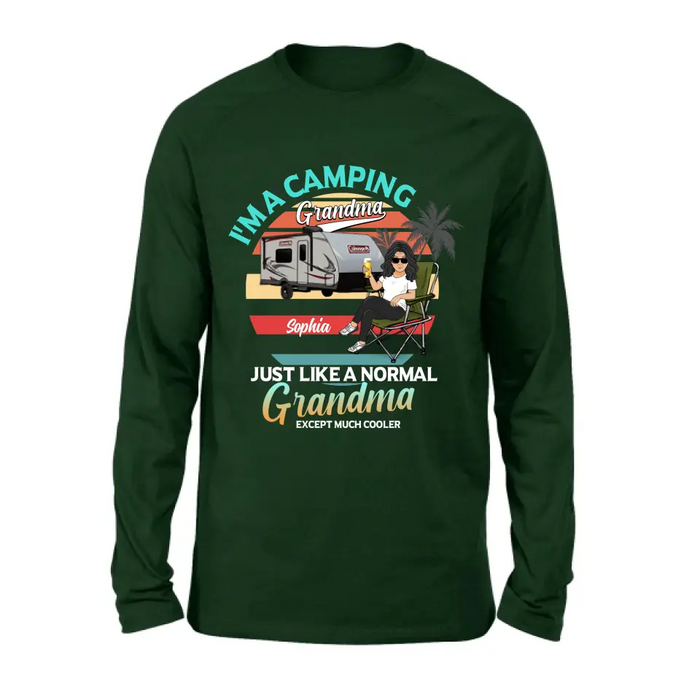 Personalized Camping Shirt/Hoodie - Gift Idea For Camping Lover/The Retired - I'm A Camping Grandma Just Like A Normal Grandma Except Much Cooler