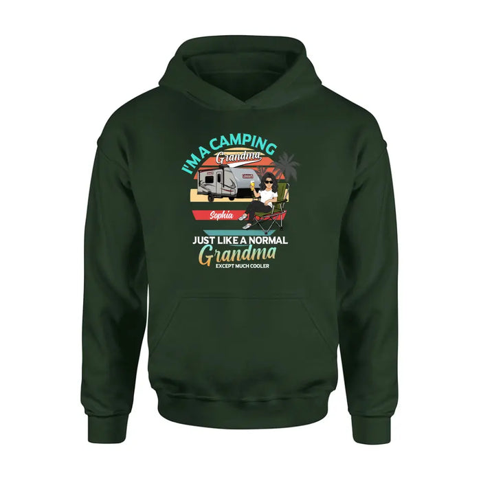 Personalized Camping Shirt/Hoodie - Gift Idea For Camping Lover/The Retired - I'm A Camping Grandma Just Like A Normal Grandma Except Much Cooler