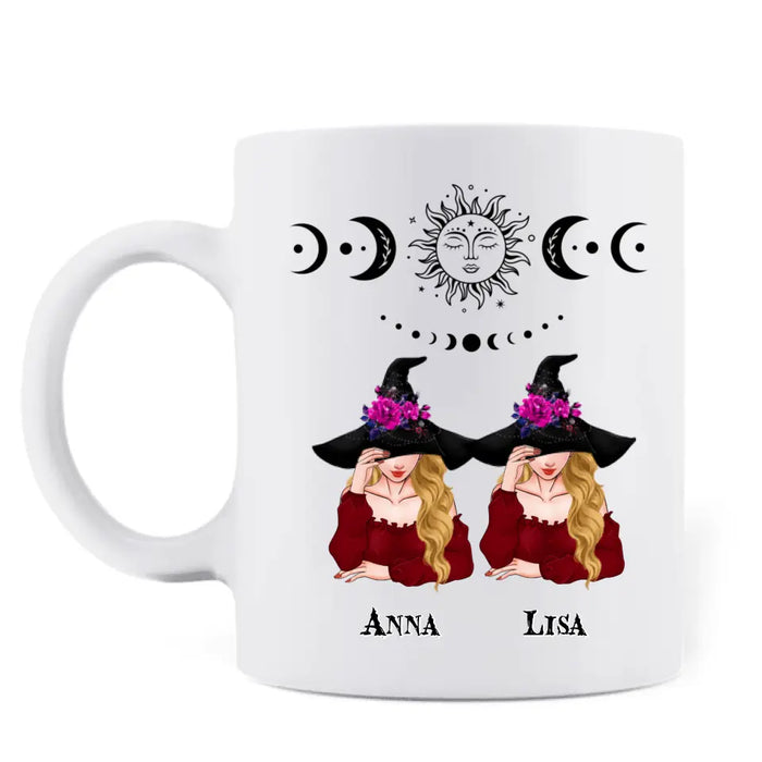 Personalized Besties Witches Coffee Mug - Halloween Gift Idea for Besties/Friends - Best Witches