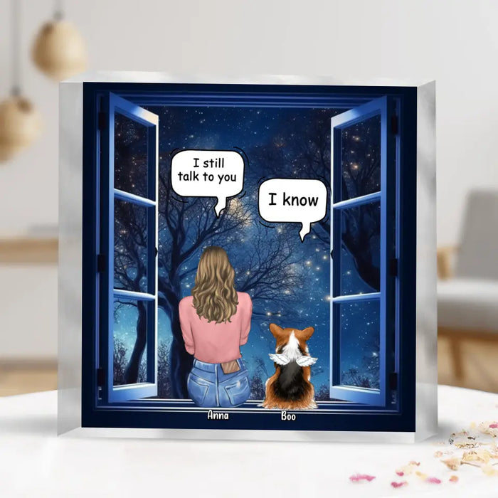 Personalized Memorial Pet Acrylic Plaque - Up to 4 Dogs/Cats/Rabbits - Memorial Gift Idea for Dog/Cat/Rabbit Owners