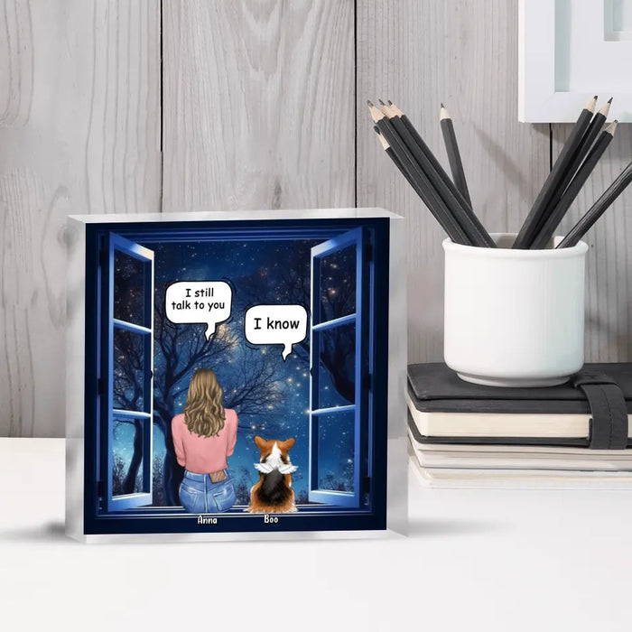 Personalized Memorial Pet Acrylic Plaque - Up to 4 Dogs/Cats/Rabbits - Memorial Gift Idea for Dog/Cat/Rabbit Owners