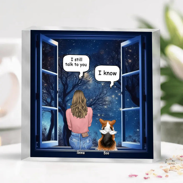 Personalized Memorial Pet Acrylic Plaque - Up to 4 Dogs/Cats/Rabbits - Memorial Gift Idea for Dog/Cat/Rabbit Owners