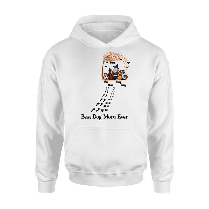 Personalized Halloween Shirt/Hoodie - Gift Idea For Halloween/Dog Lovers - Up to 4 Dogs - Best Dog Mom Ever
