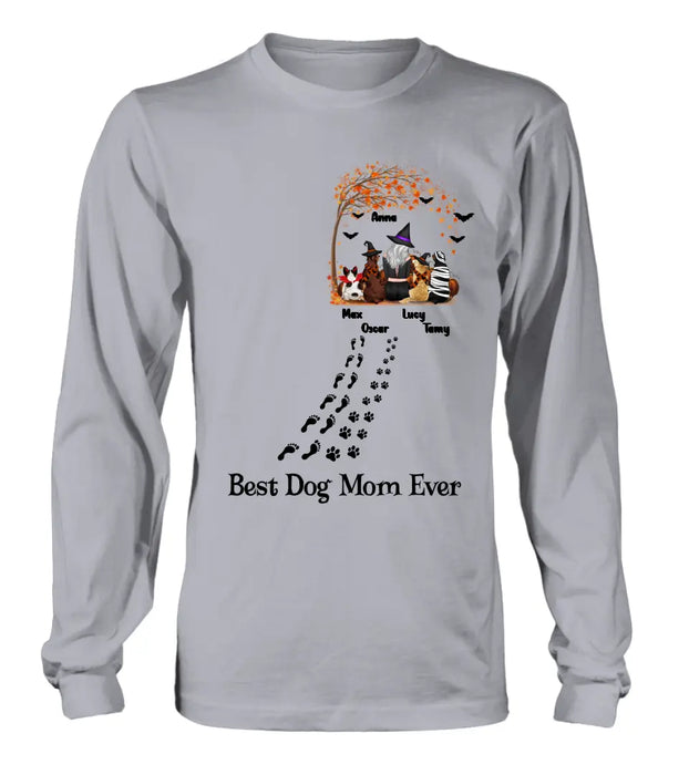 Personalized Halloween Shirt/Hoodie - Gift Idea For Halloween/Dog Lovers - Up to 4 Dogs - Best Dog Mom Ever