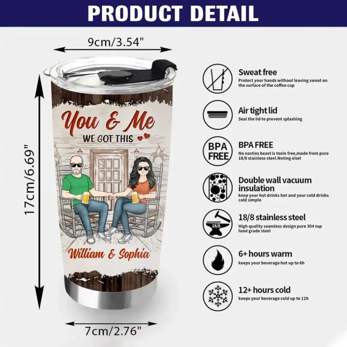 Personalized Couple Tumbler - Gift Idea For Couple - Congrats On Being My Husband You Lucky Bastard