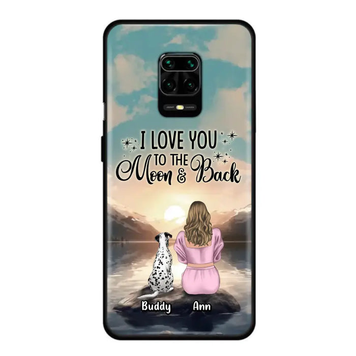 Personalized Dog Mom Phone Case - Up to 6 Dogs - Gift Idea for Dog Lovers - I Love You To The Moon & Back - Case for Xiaomi/Huawei/Oppo