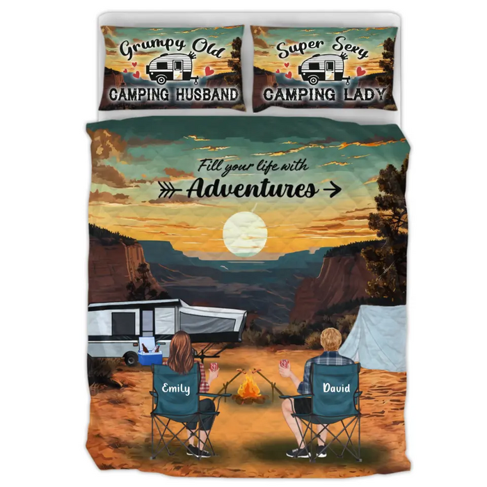Personalized Grand Canyon National Park Camping Quilt Bed Sets - Full Option - Best Gift For Camping Lovers