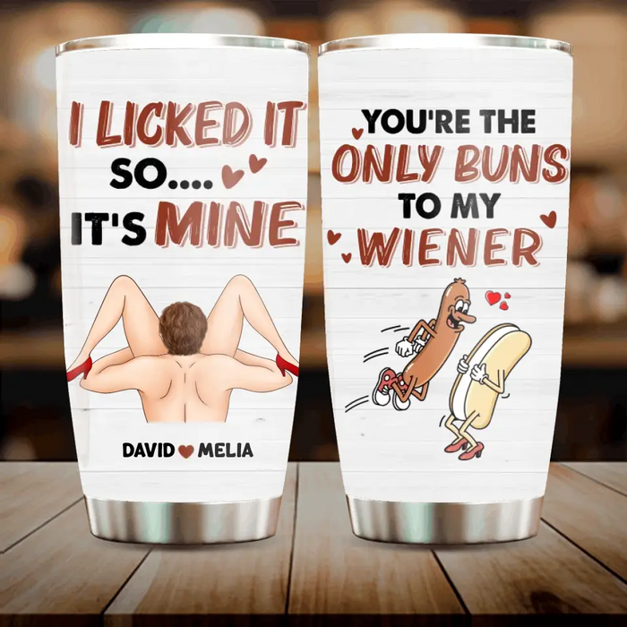 Personalized Couple Tumbler - Gift Idea For Him/Her - You're The Only Buns To My Wiener
