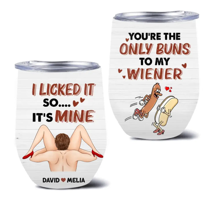 Personalized Couple Tumbler - Gift Idea For Him/Her - You're The Only Buns To My Wiener
