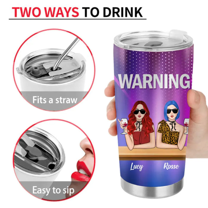 Personalized Besties Tumbler - Gift Idea For Friends/Besties - Up to 4 Girls - The Girls Are Drinking Again