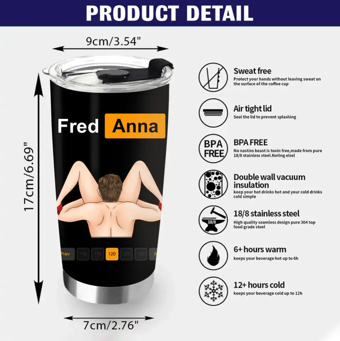 Personalized Couple Tumbler - Best Gift Ideas For Husband/Wife/Birthday/Anniversary - Moanday Tongueday Wetday