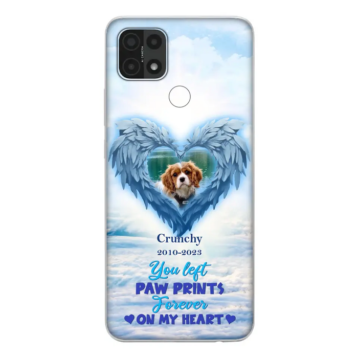 Custom Personalized Memorial Photo Phone Case - Memorial Gift Idea for Pet Owners - You Left Paw Prints Forever On My Heart - Case for Xiaomi/Huawei/Oppo