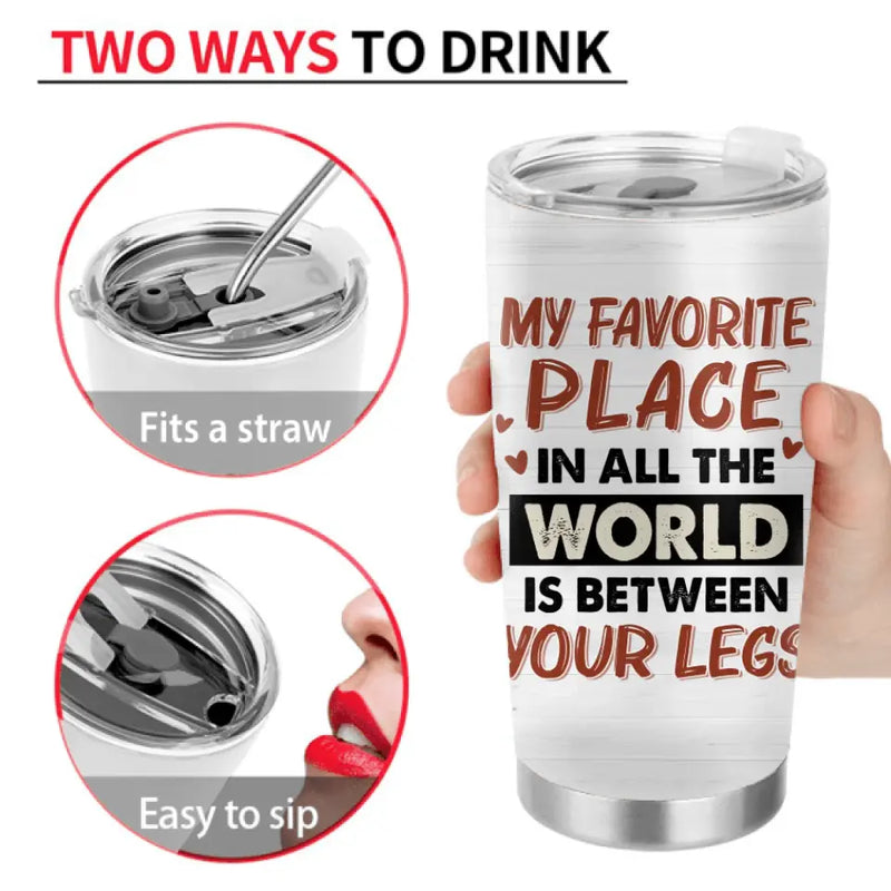 Personalized Couple Tumbler - Gift For Him/Her - I licked It So It's Mine