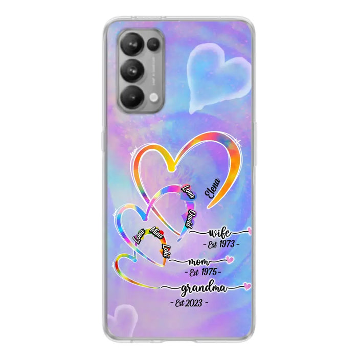 Personalized Mom Phone Case - Gift Idea For Mom/Grandma - Up to 4 Children/5 Grandchildren - Cases For Oppo/Xiaomi/Huawei