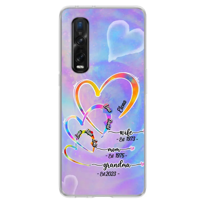 Personalized Mom Phone Case - Gift Idea For Mom/Grandma - Up to 4 Children/5 Grandchildren - Cases For Oppo/Xiaomi/Huawei