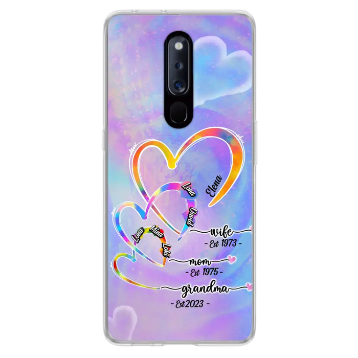 Personalized Mom Phone Case - Gift Idea For Mom/Grandma - Up to 4 Children/5 Grandchildren - Cases For Oppo/Xiaomi/Huawei