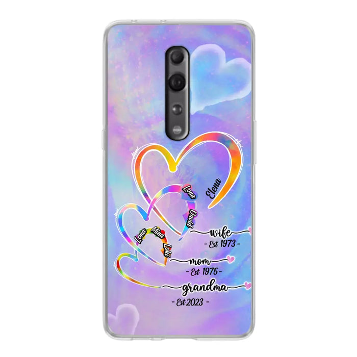 Personalized Mom Phone Case - Gift Idea For Mom/Grandma - Up to 4 Children/5 Grandchildren - Cases For Oppo/Xiaomi/Huawei