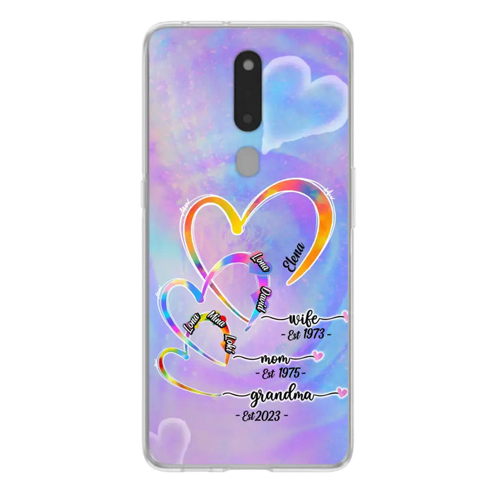 Personalized Mom Phone Case - Gift Idea For Mom/Grandma - Up to 4 Children/5 Grandchildren - Cases For Oppo/Xiaomi/Huawei
