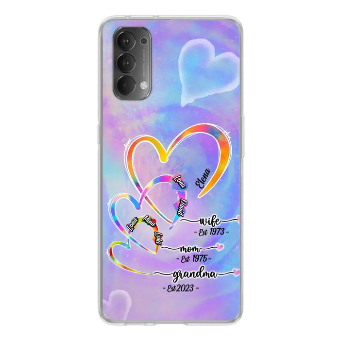 Personalized Mom Phone Case - Gift Idea For Mom/Grandma - Up to 4 Children/5 Grandchildren - Cases For Oppo/Xiaomi/Huawei