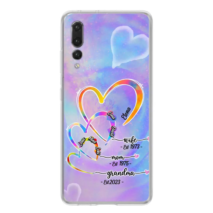 Personalized Mom Phone Case - Gift Idea For Mom/Grandma - Up to 4 Children/5 Grandchildren - Cases For Oppo/Xiaomi/Huawei